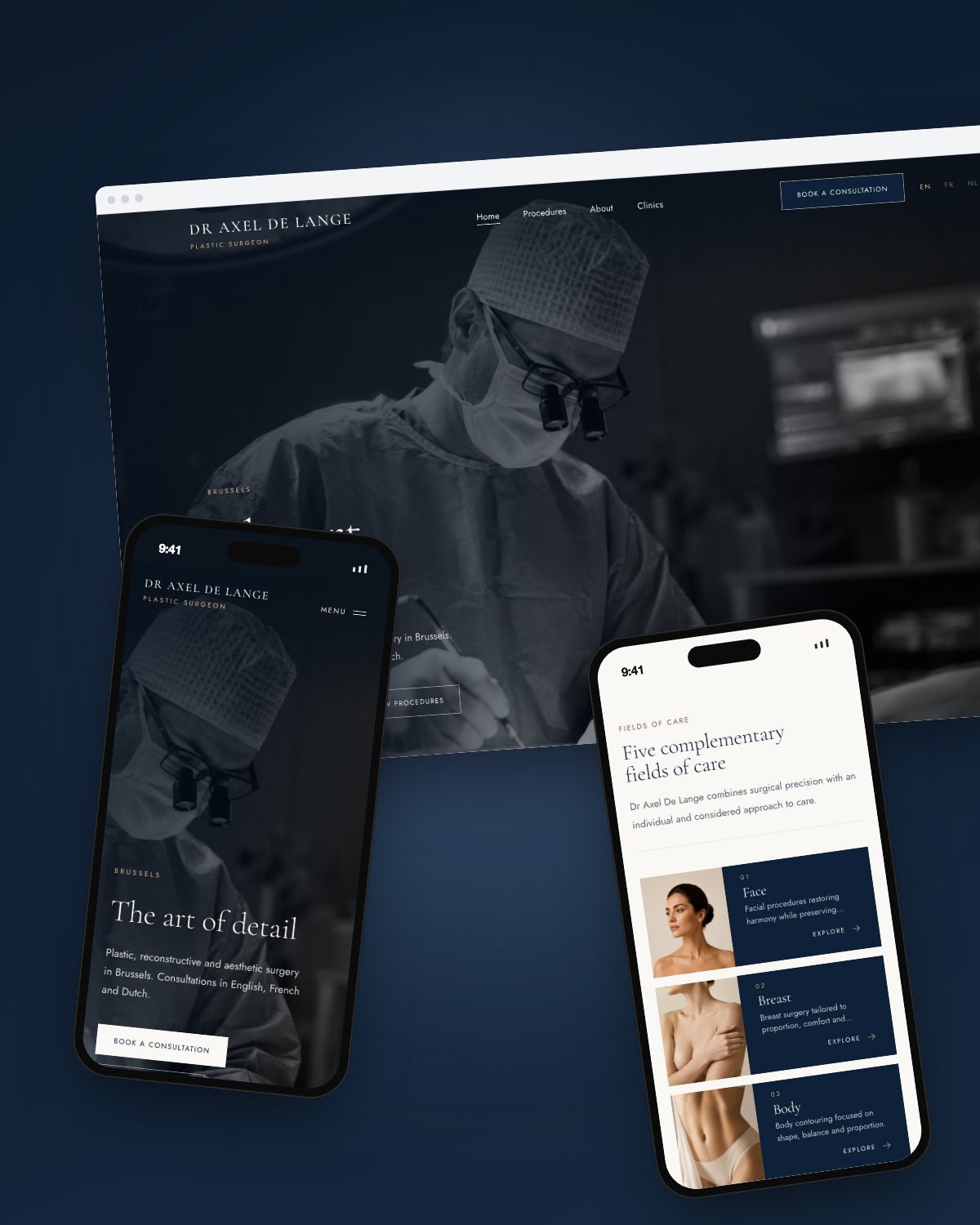 Dr Axel De Lange — Plastic surgery · Brussels