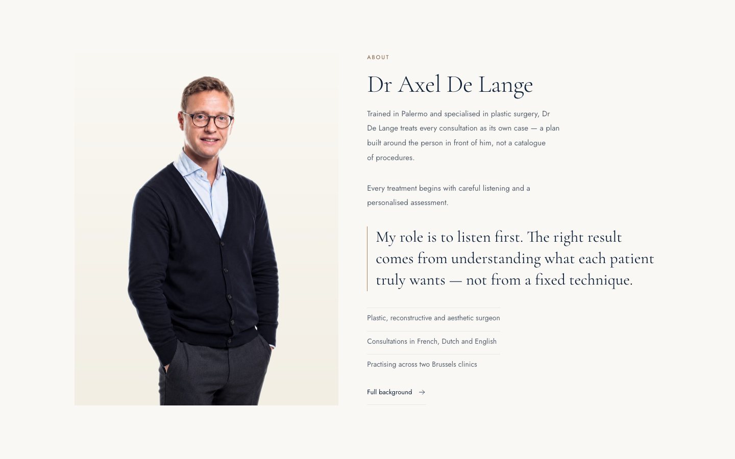 Dr Axel De Lange — Section 2
