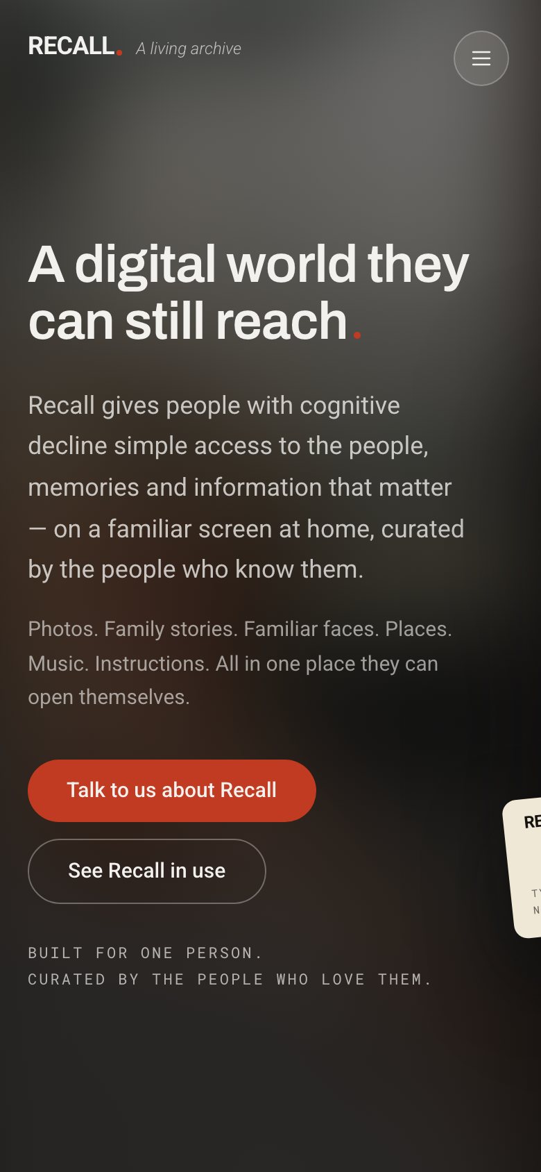Recall — On a phone 1